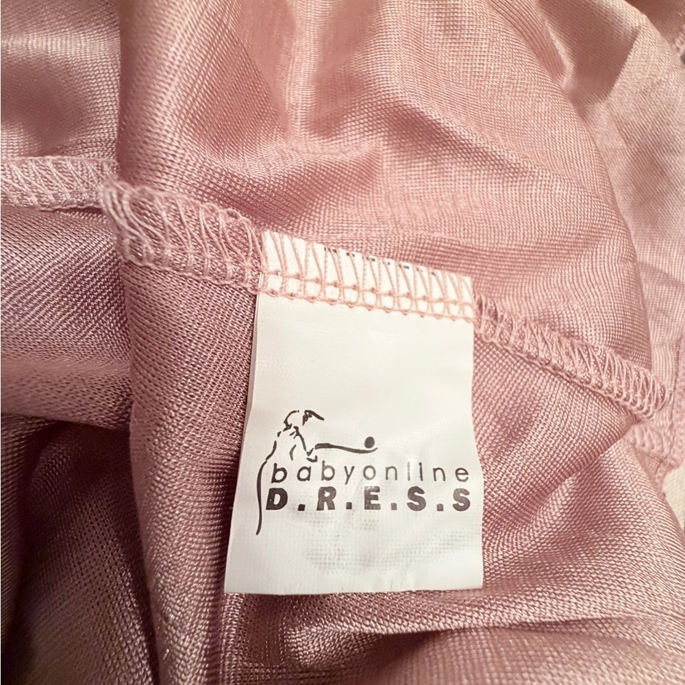 Baby Pink Pleated A-Line Skirt with Elastic Waistband - Picture 9 of 10